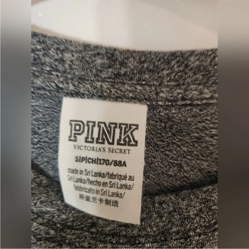 Victoria's Secret PINK Gray Long Sleeve Shirt_3